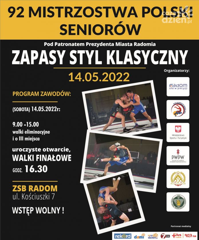 W sobotę w Radomiu 92 Mistrzostwa Polski w zapasach w stylu klasycznym! Wstęp wolny