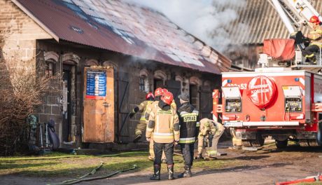 Pożar budynku w Gutowie