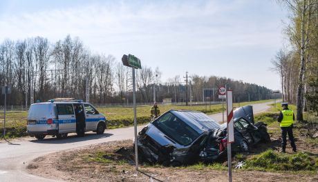 Wypadek w Woli Bierwieckiej (zdjęcia)