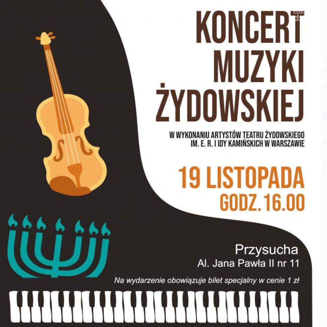 Koncert muzyki żydowskiej w Przysusze